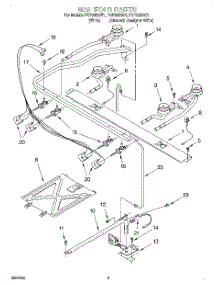 03 - Manifold parts for Roper Range FGP335GQ1 from AppliancePartsPros.com