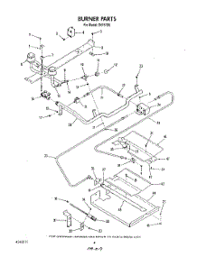 04 - Burner parts for Roper Range D6757X0 from AppliancePartsPros.com