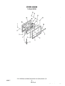 06 - Oven Door , Lit / Optional parts for Roper Range D6757X0 from AppliancePartsPros.com