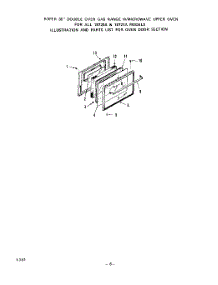 05 - Oven Door parts for Roper Range 1872W1A from AppliancePartsPros.com