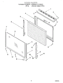 06 - Door, Lit / Optional parts for Roper Range FGP335GQ1 from AppliancePartsPros.com