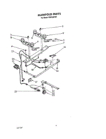 04 - Manifold, Lit / Optional parts for Roper Range FGP320VW1 from AppliancePartsPros.com