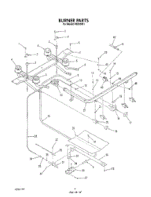 04 - Burner parts for Roper Range H6358W1 from AppliancePartsPros.com