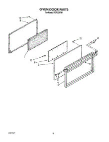 08 - Oven Door parts for Roper Range FGP320VW1 from AppliancePartsPros.com