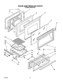 07 - Door And Broiler parts for Roper Range FGP357YW1 from AppliancePartsPros.com
