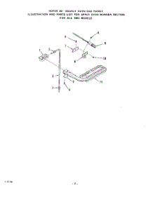 07 - Upper Oven Burner parts for Roper Range 1885W1A from AppliancePartsPros.com