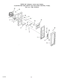11 - Oven Control Panel parts for Roper Range 1885W1A from AppliancePartsPros.com