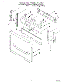 02 - Control Panel parts for Roper Range FGP335GQ0 from AppliancePartsPros.com