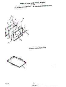 Oven Door parts for Roper Range F4307W0 from AppliancePartsPros.com