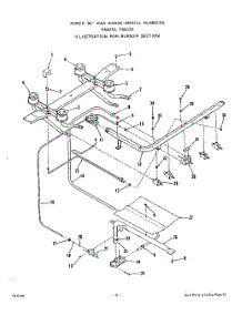 04 - Burner parts for Roper Range F6507W0 from AppliancePartsPros.com