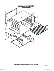 06 - Internal Oven parts for Roper Range FLP330VW0 from AppliancePartsPros.com