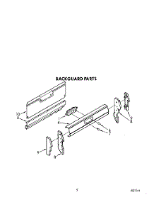 05 - Backguard parts for Roper Range FGP335VW1 from AppliancePartsPros.com