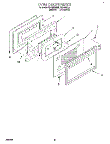 07 - Oven Door, Literature parts for Roper Range FGC355VL3 from AppliancePartsPros.com