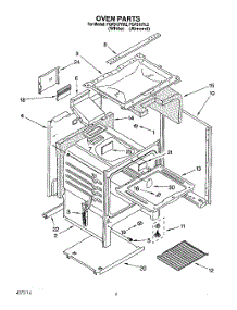 04 - Oven parts for Roper Range FGP310YW2 from AppliancePartsPros.com
