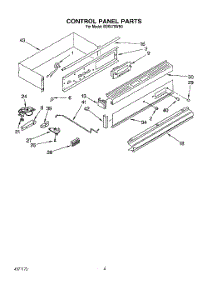03 - Control Panel parts for Roper Oven BGS470WB0 from AppliancePartsPros.com