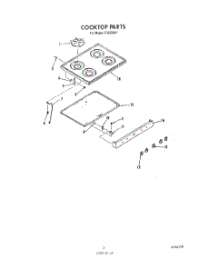 03 - Cooktop parts for Roper Range F4558W1 from AppliancePartsPros.com