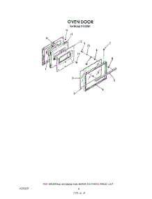 07 - Oven Door parts for Roper Range F4558W1 from AppliancePartsPros.com