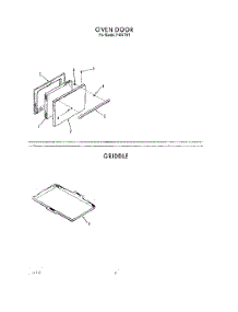 06 - Oven Door , Griddle parts for Roper Range F4007W1 from AppliancePartsPros.com