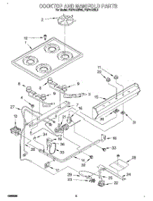 04 - Cooktop And Manifold, Lit / Optional parts for Roper Range FGP315BL0 from AppliancePartsPros.com