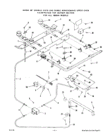 04 - Burner parts for Roper Range 1895W0A from AppliancePartsPros.com