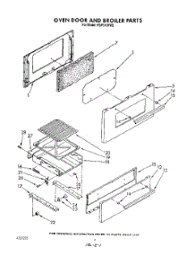 03 - Oven Door And Broiler parts for Roper Range FGP310VW5 from AppliancePartsPros.com