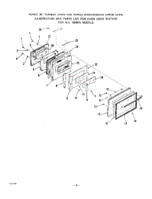 06 - Oven Door parts for Roper Range 1895W0A from AppliancePartsPros.com