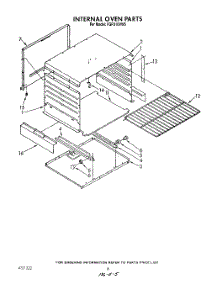 06 - Internal Oven parts for Roper Range FGP310VW5 from AppliancePartsPros.com