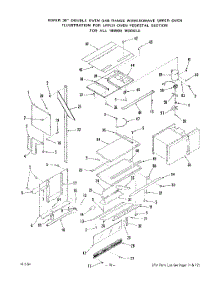 08 - Upper Oven Pedestal parts for Roper Range 1895W0A from AppliancePartsPros.com
