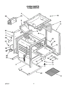 06 - Oven parts for Roper Range FGP357YW0 from AppliancePartsPros.com