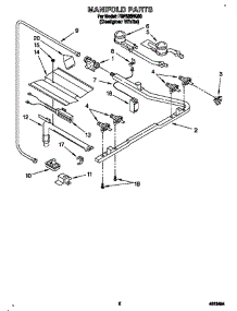 Manifold parts for Roper Range FGP335BQ00 from AppliancePartsPros.com