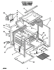 Oven parts for Roper Range FGP335BQ00 from AppliancePartsPros.com