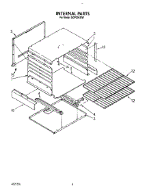 03 - Internal parts for Roper Range SGP335XW1 from AppliancePartsPros.com
