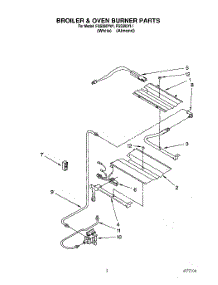 04 - Broiler And Oven Burner parts for Roper Range FGS395YW1 from AppliancePartsPros.com