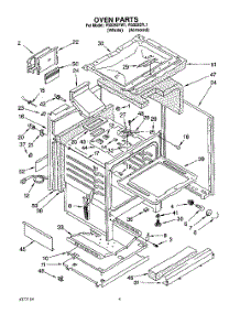 05 - Oven parts for Roper Range FGS395YW1 from AppliancePartsPros.com