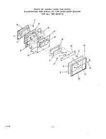 09 - Oven Door parts for Roper Range 1885W0A from AppliancePartsPros.com