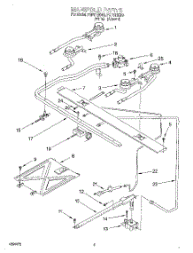 03 - Manifold parts for Roper Range FGP310EN0 from AppliancePartsPros.com