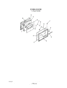 07 - Oven Door parts for Roper Range F6558W1 from AppliancePartsPros.com