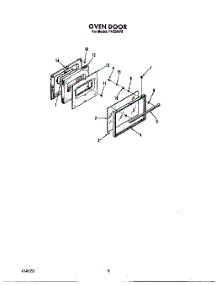 07 - Oven Door parts for Roper Range F4558L0 from AppliancePartsPros.com
