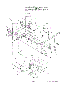 05 - Burner parts for Roper Range F4457W0 from AppliancePartsPros.com