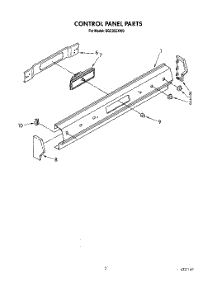 04 - Control Panel parts for Roper Range SGC355XW0 from AppliancePartsPros.com