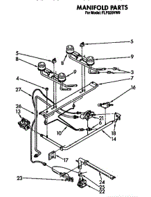 Manifold parts for Roper Range FGP320VN0 from AppliancePartsPros.com
