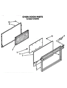 Oven Door parts for Roper Range FGP320VN0 from AppliancePartsPros.com