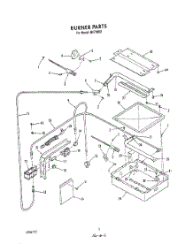 04 - Burner parts for Roper Oven B8758B2 from AppliancePartsPros.com