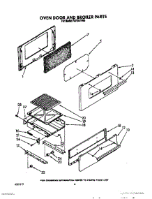 03 - Oven Door And Broiler parts for Roper Range FLP310VW5 from AppliancePartsPros.com