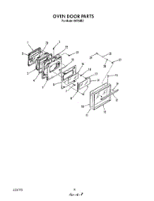 05 - Oven Door parts for Roper Oven B8758B2 from AppliancePartsPros.com