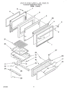 03 - Door And Broiler parts for Roper Range FGP320YW2 from AppliancePartsPros.com