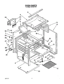 05 - Oven parts for Roper Range FGP335YW0 from AppliancePartsPros.com