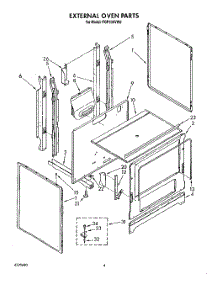 03 - External Oven parts for Roper Range FGP335VW0 from AppliancePartsPros.com