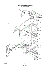 05 - Oven Burner parts for Roper Oven B4607B0 from AppliancePartsPros.com