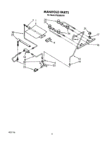 04 - Manifold parts for Roper Range FGS385VW1 from AppliancePartsPros.com